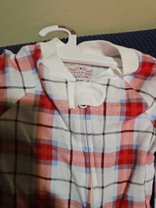 Wondershop Target Baby Größe 3-6 rot kariert passender Familienschlaf-Schlafanzug mit Füßen - Bild 1 von 5