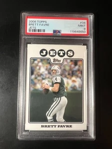 2008 Topps #34D Brett Favre Jets PSA 9 Jets #34 - Picture 1 of 2