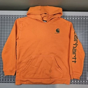 Carhartt Hoodie Youth XL 18-20 Orange Hunting Safety Hi Viz Outdoors Hiking Work - Picture 1 of 10