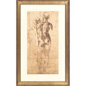Michelangelo. Stehender männlicher Rückenakt (um 1504).  - Bild 1 von 5
