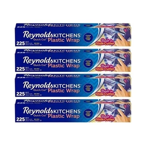Kitchens Quick Cut Plastic Wrap 225 Sq Ft Pack of 4 - Picture 1 of 8