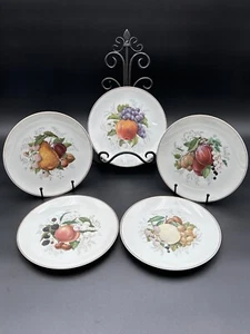 Vintage PMR Bavaria Jaeger gestempelt Golden Crown E&R 1886 Salatteller 5er Set - Bild 1 von 18