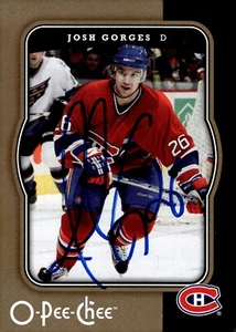 Josh Gorges - Signed 2007-08 O-Pee-Chee Card #263 - Picture 1 of 2