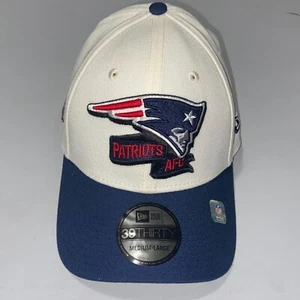 Neu mit Etikett NFL New Era Patriots AFC 39THIRTY Mütze/Kappe verstellbar Größe M/L weiß blau - Bild 1 von 8