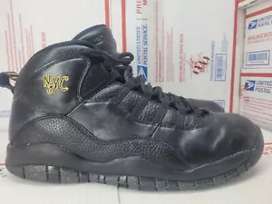 Nike Air Jordan Retro 10 NYC Black 310805-012 Basketball Größe 13 Gebraucht - Bild 1 von 12