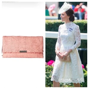 Loeffler Randall SEHR SELTEN Tab Bag Leder Clutch Fransen rosa Kette Crossbody - Bild 1 von 13