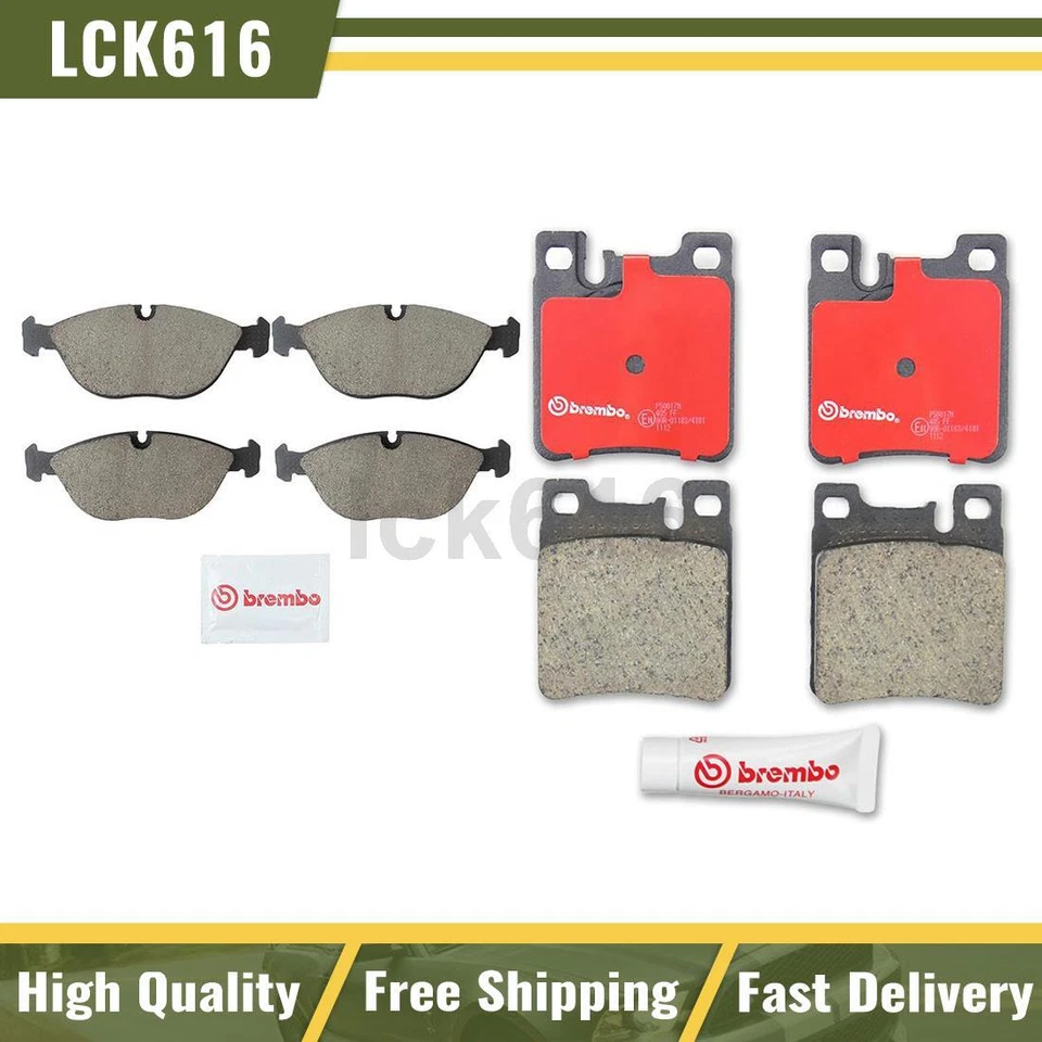 Juego de pastillas de freno delanteras traseras Brembo 2X para Mercedes-Benz E430 2000-2002 Foto 1 de 4