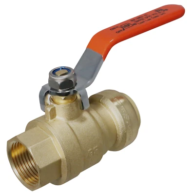 XFITTING 1 Paquete 1" Válvula de bola hembra Push Fit, Válvula de bola FNPT Push to Connect Foto 1 de 4