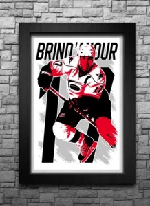 ROD BRIND'AMOUR art print/poster CAROLINA HURRICANES FREE S&H! JERSEY B2G2 - Picture 1 of 6