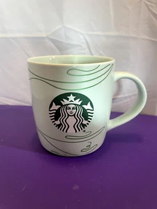 STARBUCKS 2020 Mint Green Mug Green Shiny Swirl 12oz Coffee Cup Logo - Holiday - Picture 1 of 3