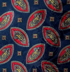 Blue Red Foulard VITALI Silk Tie Italy - Picture 1 of 7