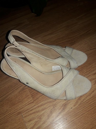 Sandali Ugg zeppa marrone espadrillas donna US 9 5 indossati una volta