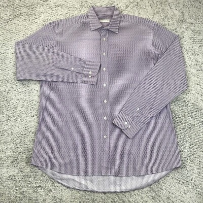 Etro Shirt Mens 44 Geometric Purple Pink Made In Italy Long Sleeve Dress GUC - Image 1 of 4