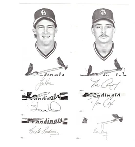 1987/88 StL Cardinals Team Issued Postcard - 14 different - Picture 1 of 2