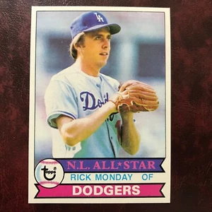 Juego Topps 1979 Rick Monday #605 L.A. Dodgers **como nuevo** 50/50 *vending* crudo - Imagen 1 de 2