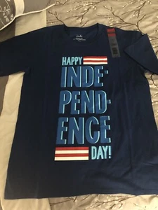 Happy Independence Day American Tee Shirt Size Youth L - Picture 1 of 1