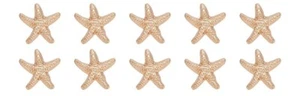 10 Medium Size Pretty Gold Tone Starfish Shaped Shank Buttons 19mm x 20mm - Picture 1 of 1