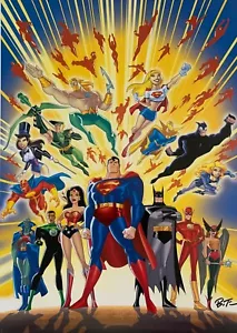 Bruce Timm SIGNED Guardians of Justice DC Giclee Limited Ed Litho of 500 - Picture 1 of 1