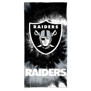 Las Vegas Raiders Tie Dye Spectra Beach Towel 30" x 60"