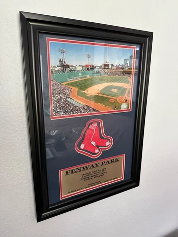 Framed BOSTON RED SOX Fenway Park Stadium Photo Sock Plaque Official MLB Picture Cover