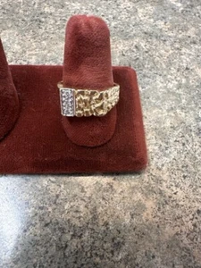 Gent's Diamond Fashion Ring 3 Diamonds .15 Carat T.W. 14K Yellow Gol (TPS036077) - Picture 1 of 5