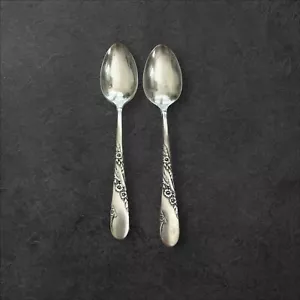 2 cucharaditas de repuesto Oneida Community Bridal Wreath 1950 plateadas de 6" - Imagen 1 de 3