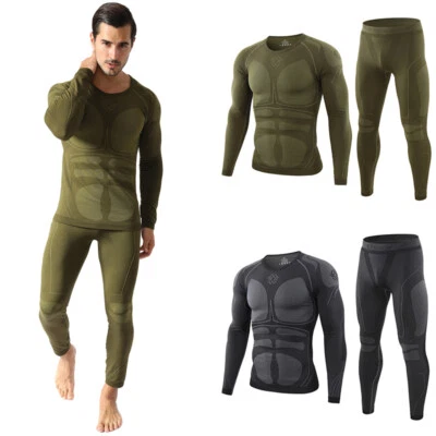 Thermal Ultra Soft Underwear Sets Winter Sports Skiing Base Layer Top Bottom Set - Image 1 of 4