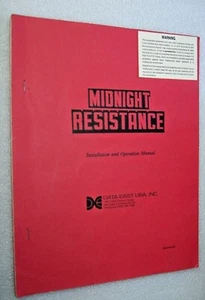 data east MIDNIGHT RESISTANCE Arcade Video Game Machine 1989 OPERATIONS Manual - Picture 1 of 2