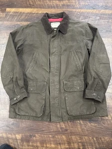 Chaqueta Orvis De Colección Para Hombre Marrón Granero Tareas Abrigo Campo Pana Cuello Talla XL - Imagen 1 de 15