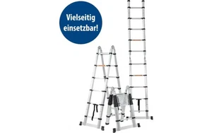 Berger Teleskop Klappleiter 2,5 Meter - Campingzubehör Wohnmobil Outdoor, B-Ware - Bild 1 von 9