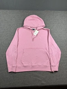 Eden Park Mens Hoodie XL Pink Knit Elbow Patches Draw String Pocket Designer Tag - Picture 1 of 19