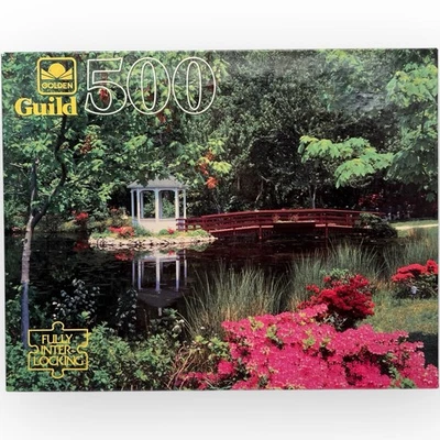 Rompecabezas de colección Golden Guild; Seaville NJ 500 piezas Gazebo Bridge sellado Foto 1 de 4