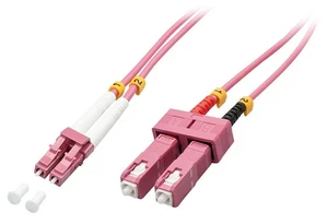 Lindy 46362 Duplex Fiber Optic Cable, OM4 LC/SC 3 m Pink - Afbeelding 1 van 1