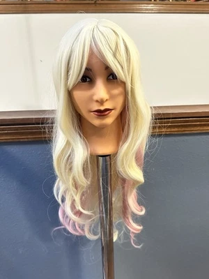 Peluca resaltada rosa rubia golpeada Foto 1 de 4