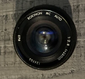 ROKINON Wide-Auto 28mm 1:2.8 MC Lens For Canon FD Mount, Excellent Condition - Picture 1 of 3