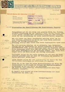 Geallieerde bezetting, vouwbrief met interessante inhoud (wederopbouw C&A) - Picture 1 of 2