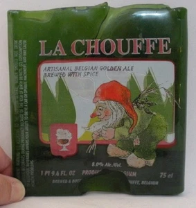 La Chouffe Homemade Decorative Piece Paperweight Gnome Ale Green Bottle - Picture 1 of 5