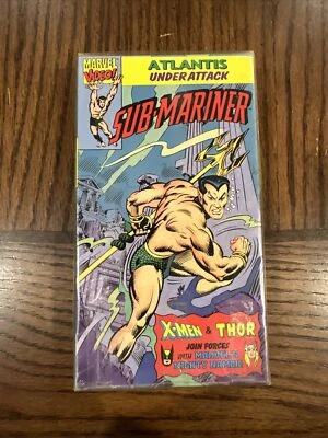 SUB MARINER Atlantis Under Attack X Men and Thor MARVEL VIDEO Vhs Tape Animated! - Image 1 of 4