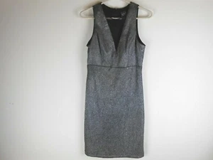 NW Nightway Womens Silver Glitter Sleeveless Party Cocktail Dress Size 10 (F14) - Picture 1 of 5