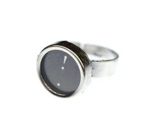 Ring Taste ! Schreibmaschinentaste Miniblings Vintage Taste Upcycling schwarz - Picture 1 of 3