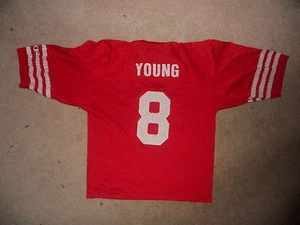 SAN FRANCISCO 49ers NFL FOOTBALL JERSEY STEVE YOUNG VINTAGE CHAMPION HOME XL HOF - Picture 1 of 5