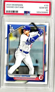 2024 BOWMAN #33 SHOHEI OHTANI DODGERS PSA 10 - Picture 1 of 2