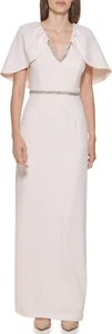 Nuevo Vestido Largo Exquisito Adornado Calvin Klein Talla 8 Rosa Flor - Imagen 1 de 7