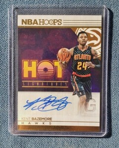 2016-17 NBA Hoops Hot Signatures Kent Bazemore Auto Lakers 