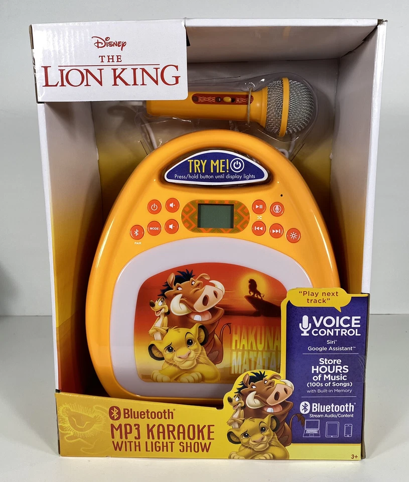 Disney Lion King Karaoke with Light Show Bluetooth MP3 - Image 1 of 4