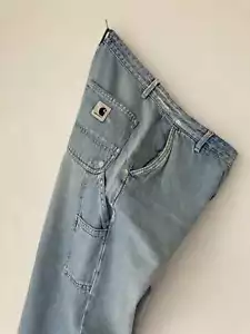 Raro Cool Carhartt WIP Carpintero Ropa de trabajo Vaqueros de patín París FW Vibes W28 W30 - Imagen 1 de 10