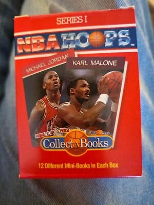 NEW 1990 NBA Hoops collect a books series 1 Michael Jordan Karl Malone SEALED  - Image 1 of 3