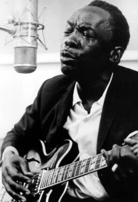 John Lee Hooker Poster, In the Studio, Blues Music, John Lee Hooker - Art Print - Image 1 of 4