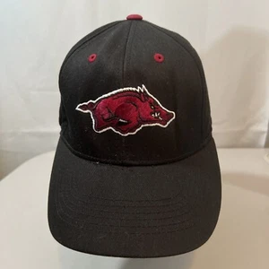 Arkansas Razorbacks Black Adjustable Strapback Hat Captivating HeadGear - Picture 1 of 8