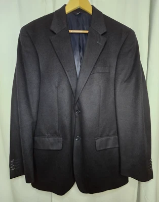 Blazer Grant Thomas para hombre 38R negro 100 % cachemir franela suave clásico academia Foto 1 de 4